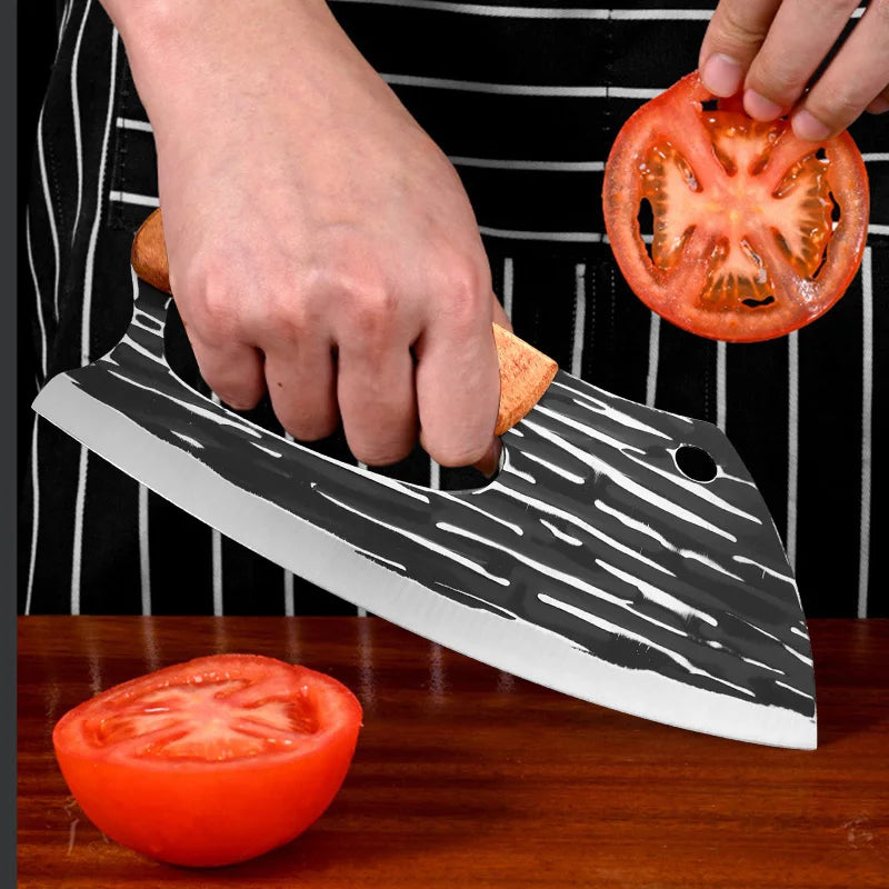 InLeung Forged Stainless Steel Cleaver – Sharp Kitchen Knife Kitchen Cleaver Knife Axl
