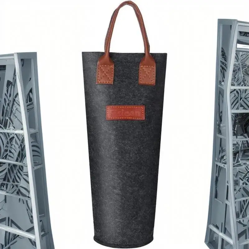 Felt Insulated Single-Bottle Wine Tote Bag | Gift & Carrier Wine Tote Bag Axl A2