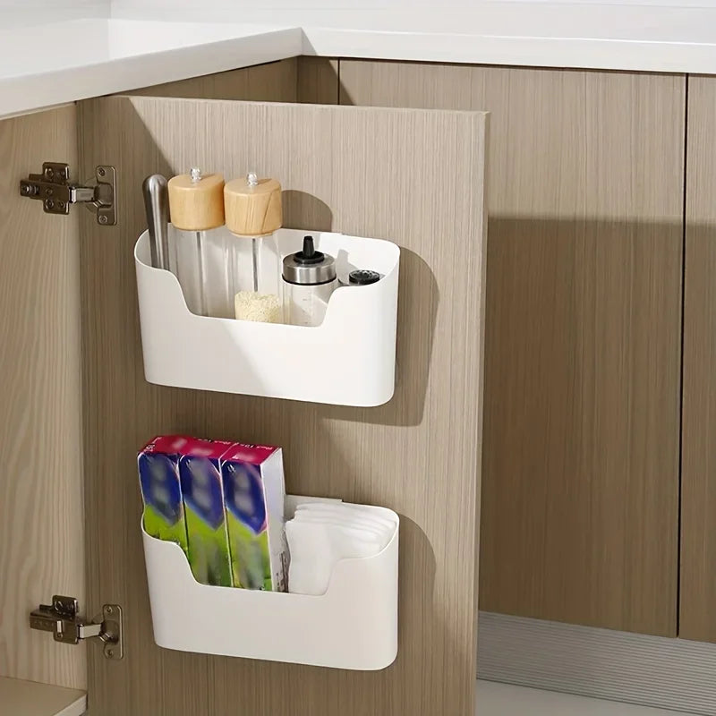 Wall-Mounted Sink Organizer – Punch-Free Adhesive Storage Shelf Wall Storage Organizer Axl