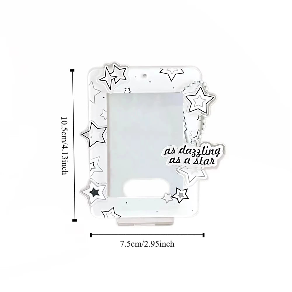 Korean Acrylic Idol Card Holder – Polaroid Photo Display Stand Acrylic Card Holder Axl