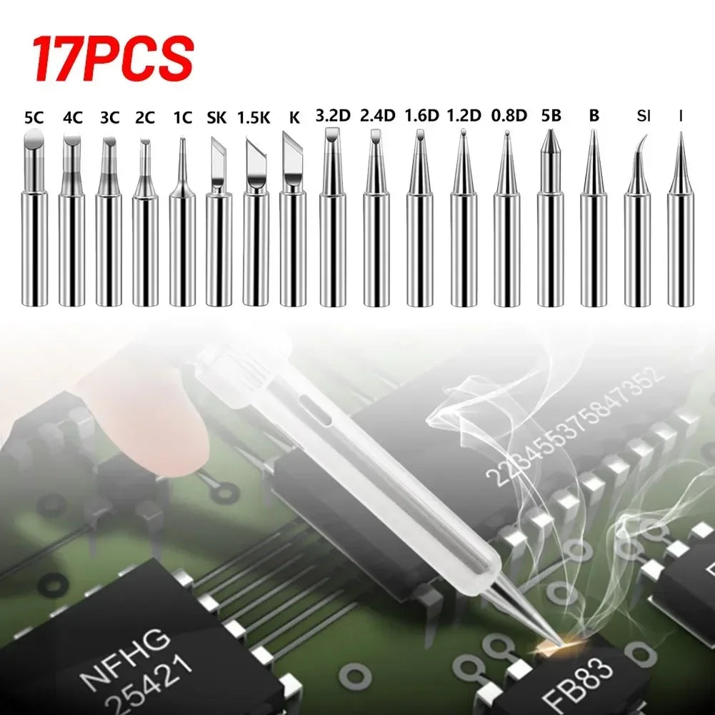 17-Pc 900M-T Soldering Iron Tips Set – Copper Alloy Soldering Iron Tips Axl