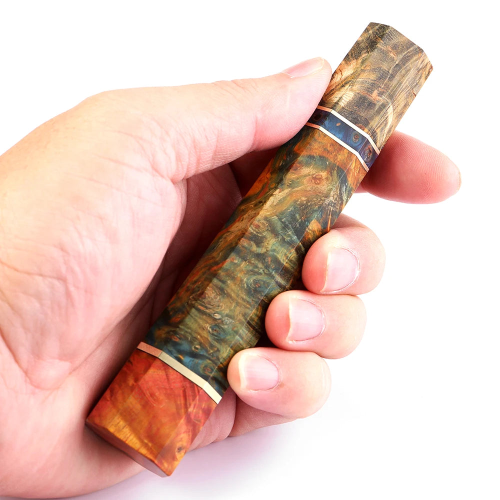 Japanese Octagonal Stabilized Wood Knife Handle – DIY & Chef Knife Handle Axl