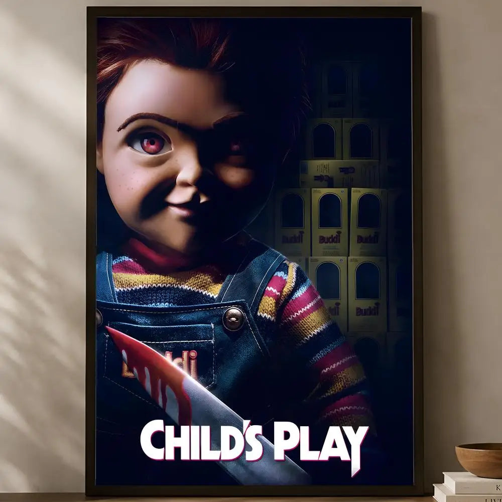 Chucky Horror Movie Self-Stick PVC Wall Poster – HD Waterproof Wall Art Poster Axl White14 15X20cmNoframe