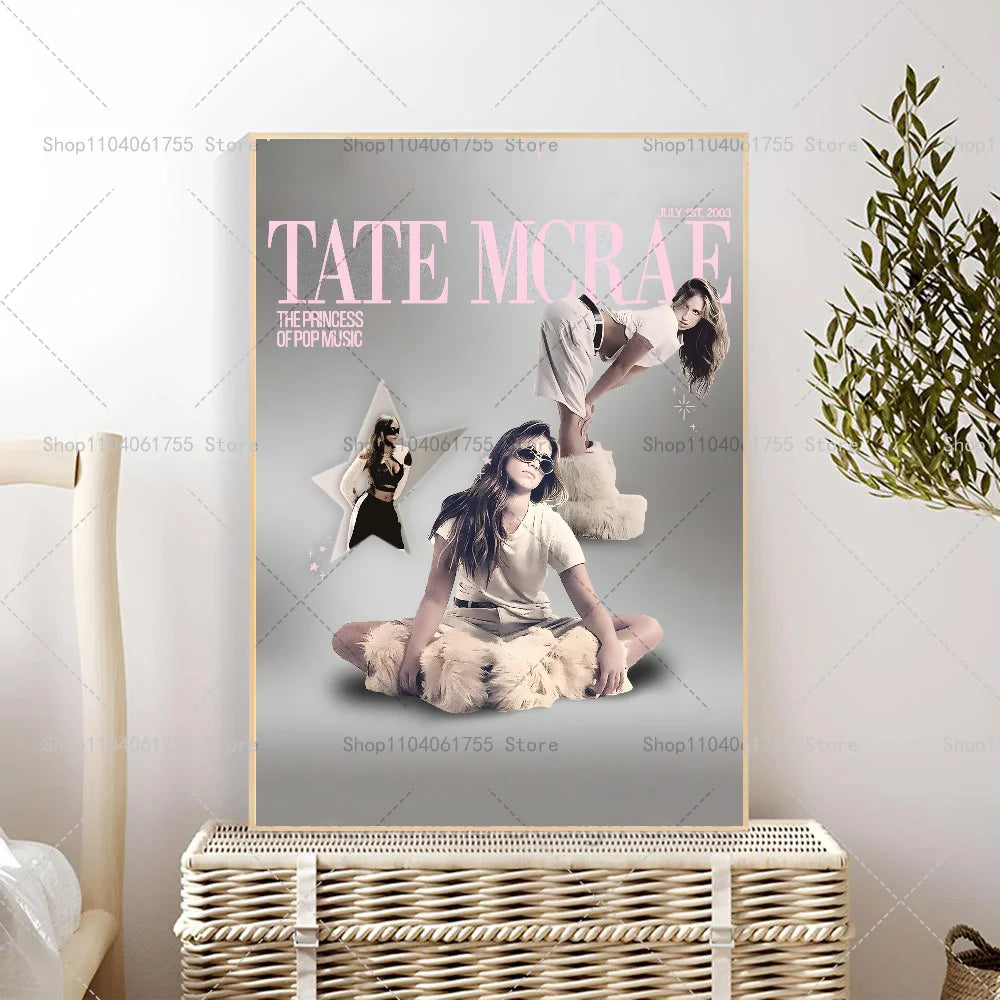 Tate McRae Poster – Waterproof Self-Adhesive Wall Art Print Music Wall Poster Axl z5 21x30cm No Frame