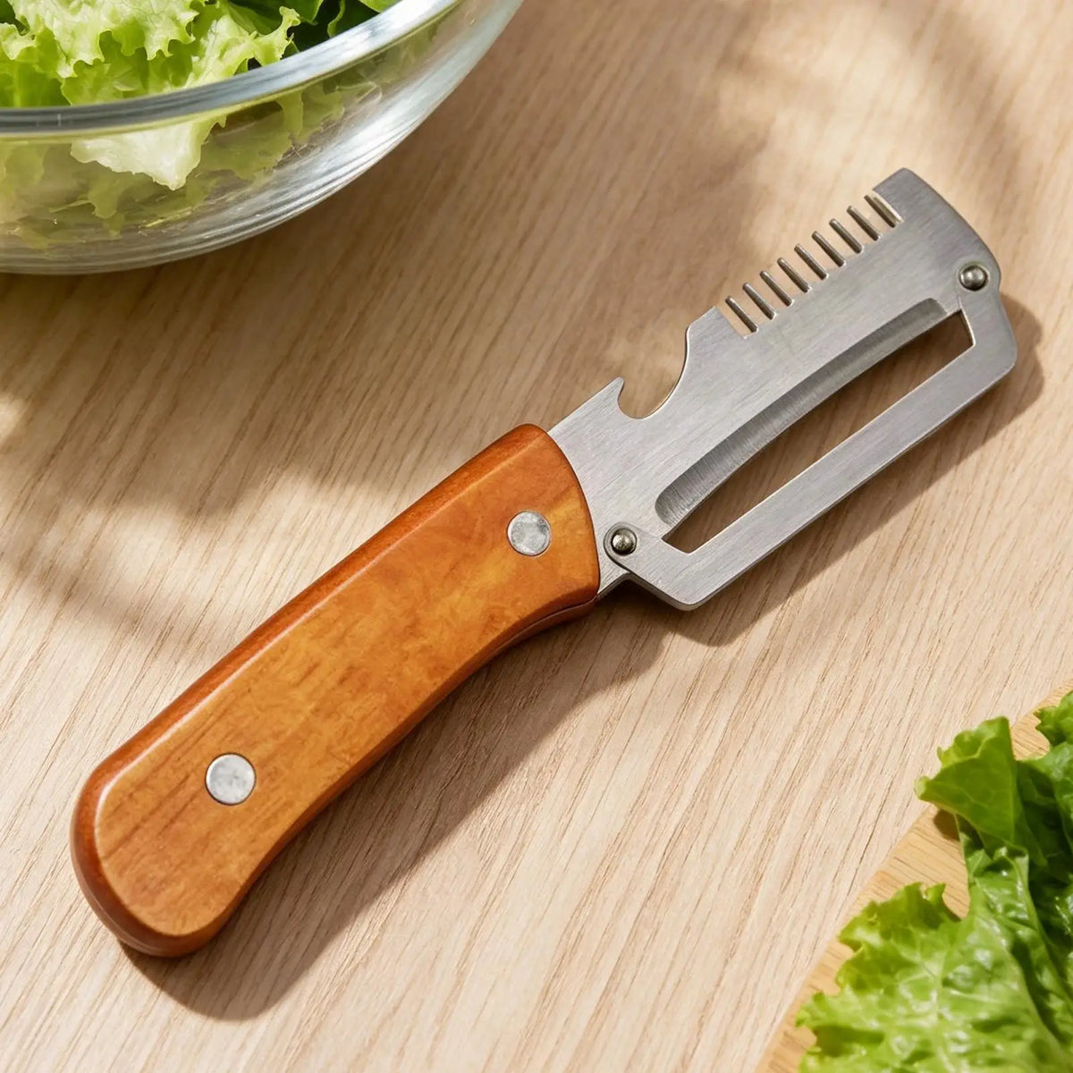 Stainless Steel Vegetable Peeler with Wooden Handle Vegetable Peeler Axl