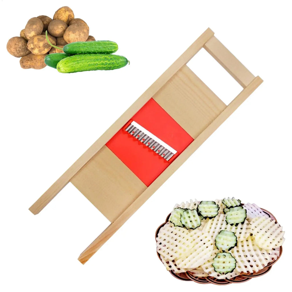 Stainless Steel Potato Slicer & Waffle Fry Vegetable Cutter Vegetable Slicer Axl