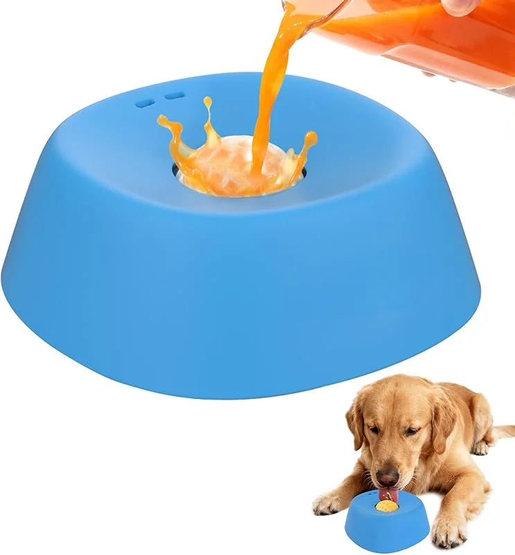 Slow Feeder Dog Bowl – Non-Slip Lick Toy for Liquid Treats Slow Feeder Dog Bowl Axl Blue