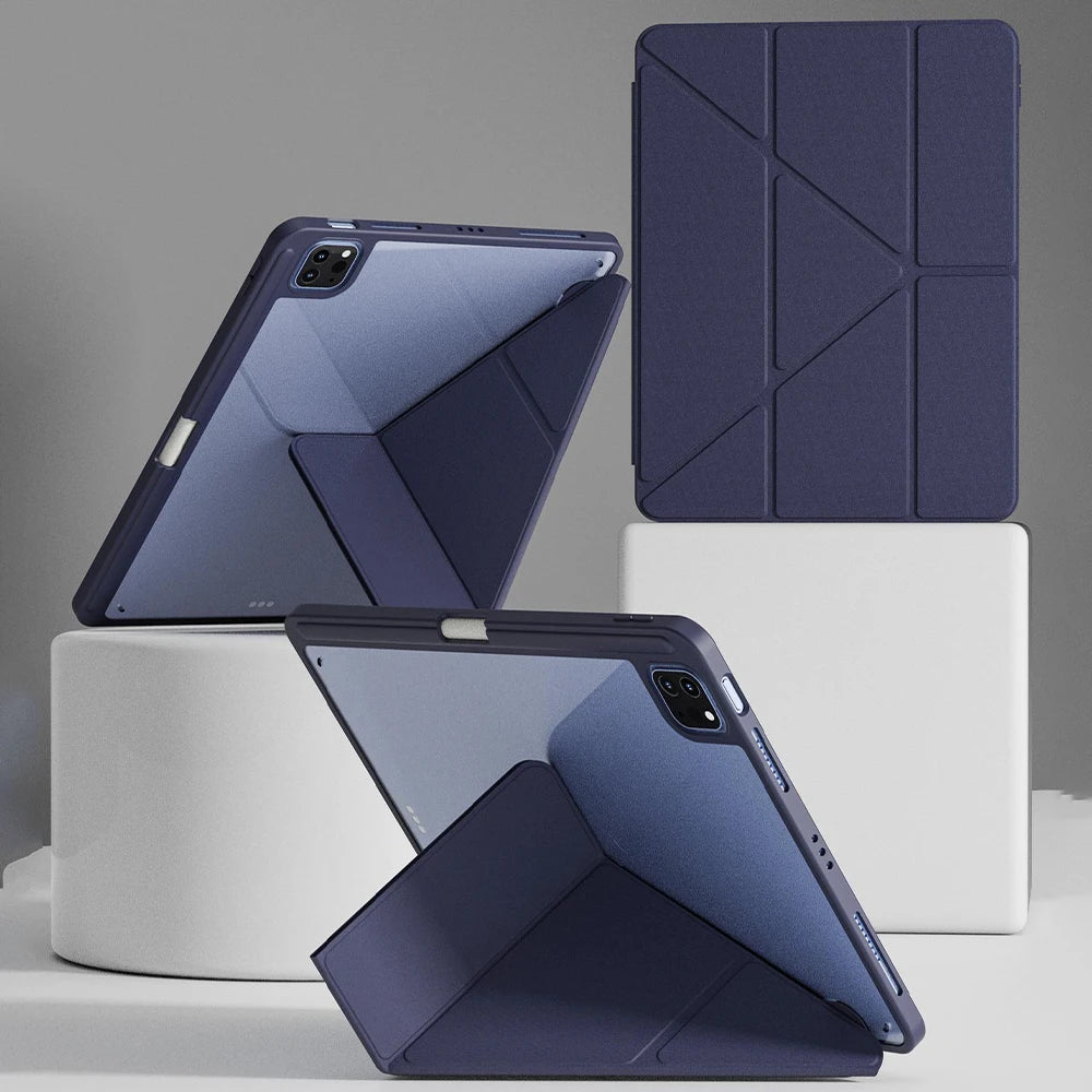 Transparent Acrylic iPad Case – Multi-Angle Stand & Pencil Holder Tablet Case & Stand Axl