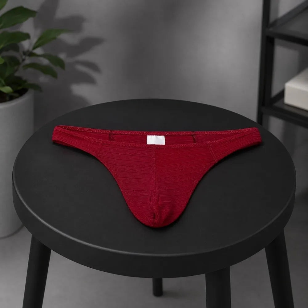 Men's Ice Silk Thongs – Breathable Low Waist Nylon Briefs Men's Thong Underwear Axl