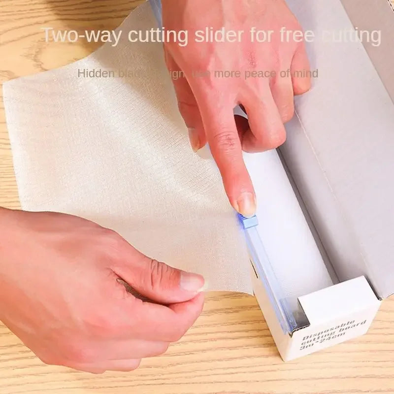 Disposable Cutting Board Mat Roll with Slide Cutter | PE Kitchen Disposable Cutting Mat Axl