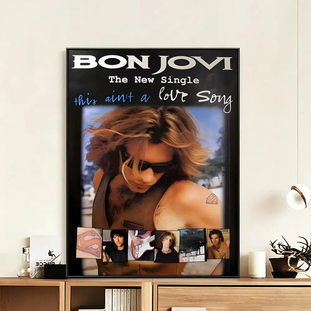 Bon Jovi Rock Band HD Wall Poster – Waterproof Home Decor Wall Art Poster Axl