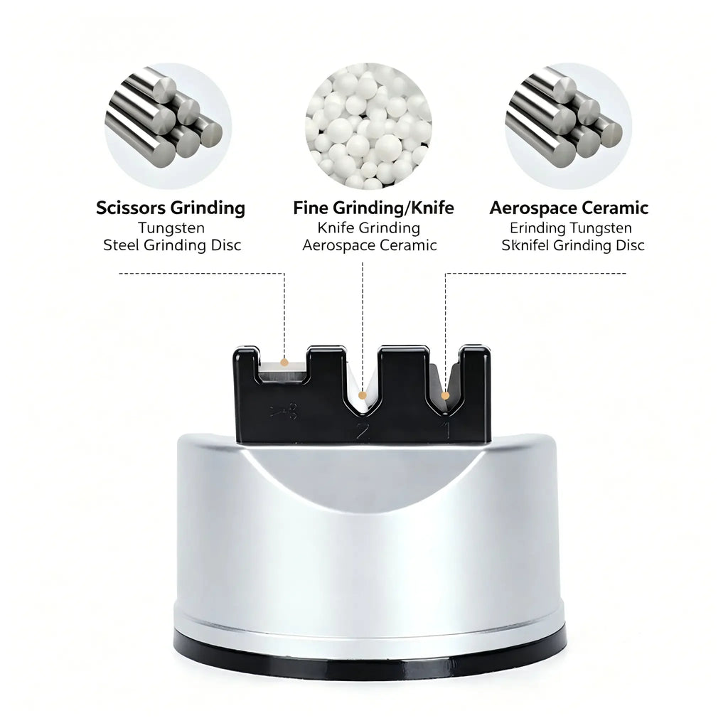 PLYS Knife Sharpener with Suction Cup – Tungsten & Ceramic Knife Sharpener Axl
