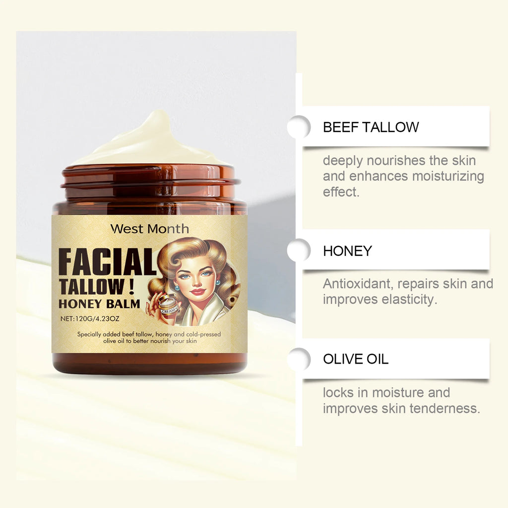 Grass-Fed Beef Tallow Face Cream – Moisturizing & Firming Face Moisturizer Cream Axl