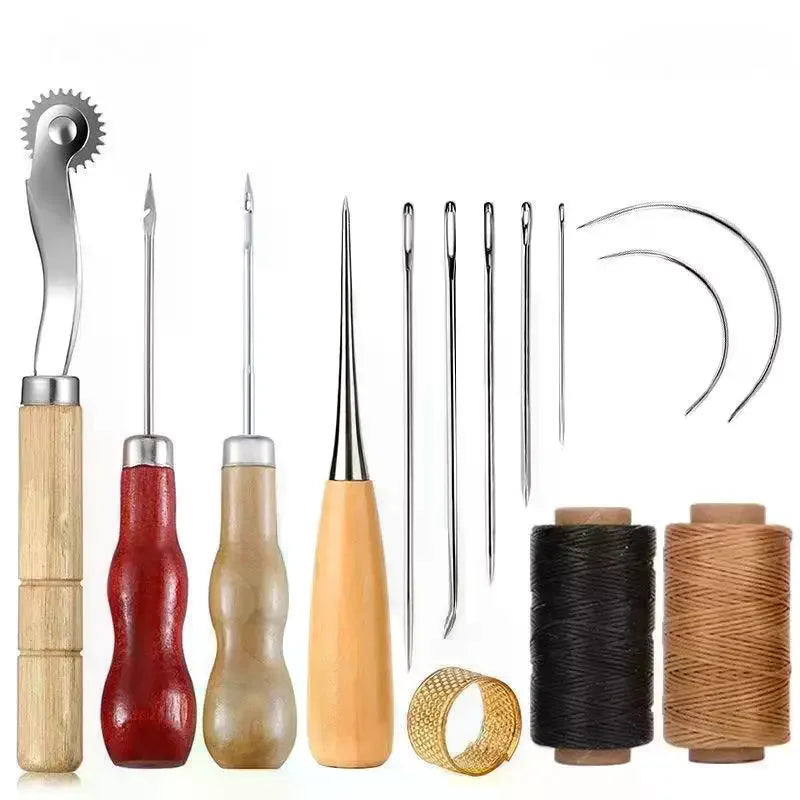 Leather Hand Sewing Kit – DIY Stitching Tools for Craft & Repair Leather Sewing Kit Axl