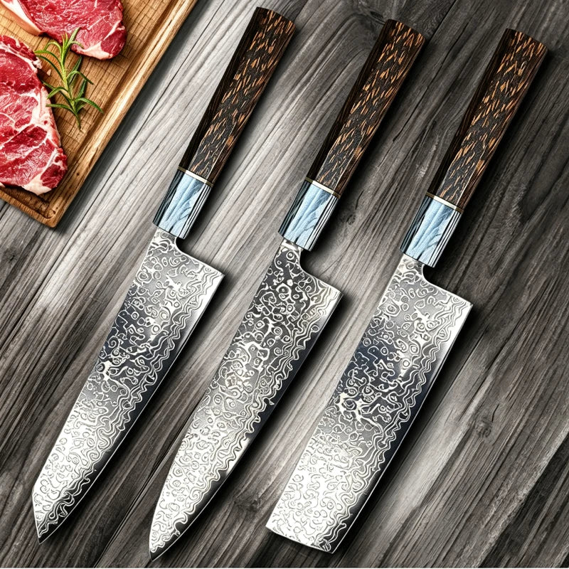 Damascus Steel Chef Knife – 20cm Professional Kitchen Knife Damascus Chef Knife Axl