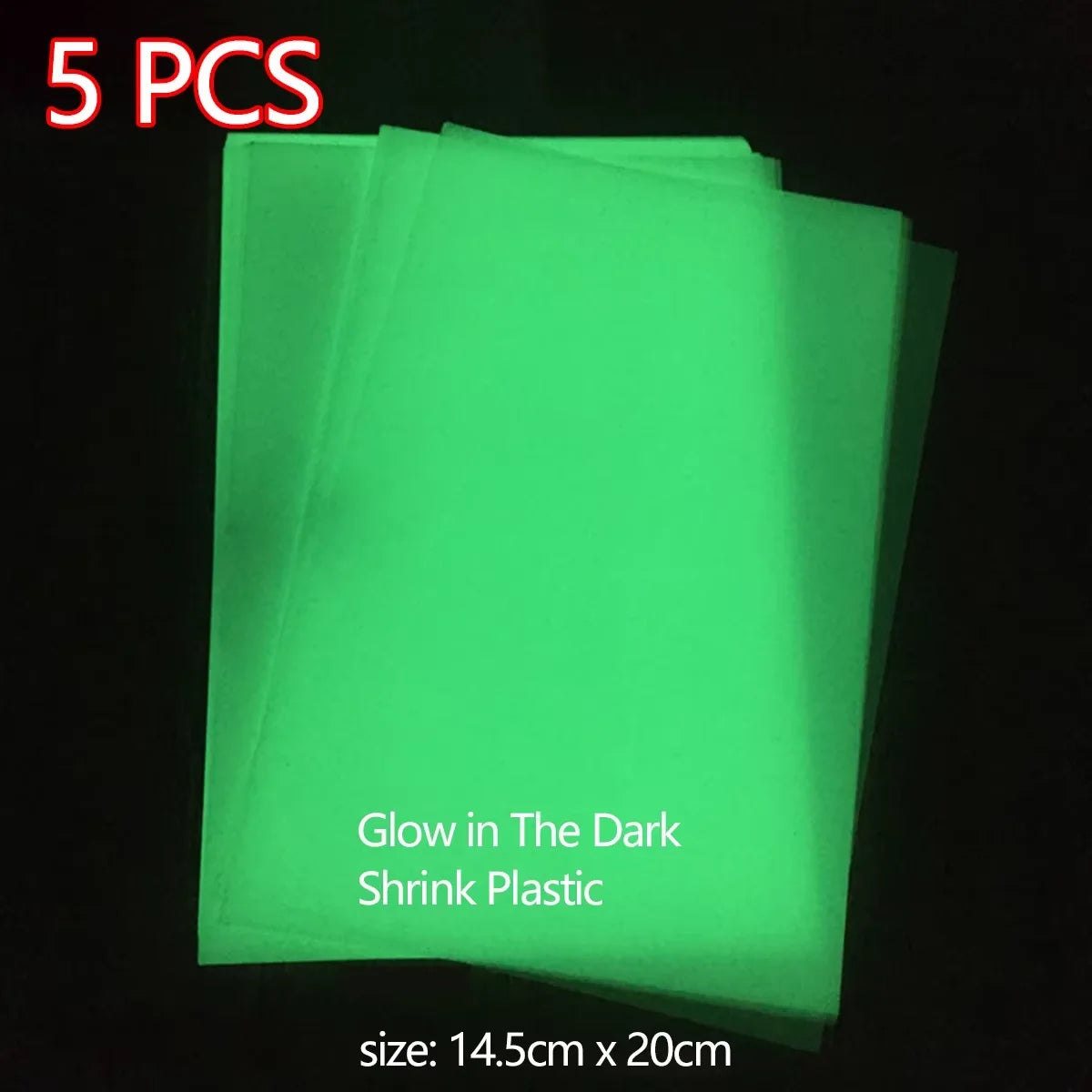 5-Pack Shrink Plastic Sheets – Blank DIY Heat Shrink Art Film Shrink Art Craft Sheets Axl 5pcs green