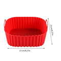 Silicone Air Fryer Liner Square Non-Stick Reusable Baking Mat Air Fryer Liner Axl Red