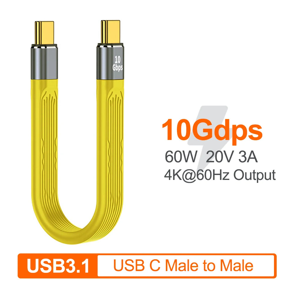 USB 4 Cable 40Gbps USB-C to C 100W PD 8K 60Hz Short 13.8cm USB-C Data Cable Axl C to C10GB MM