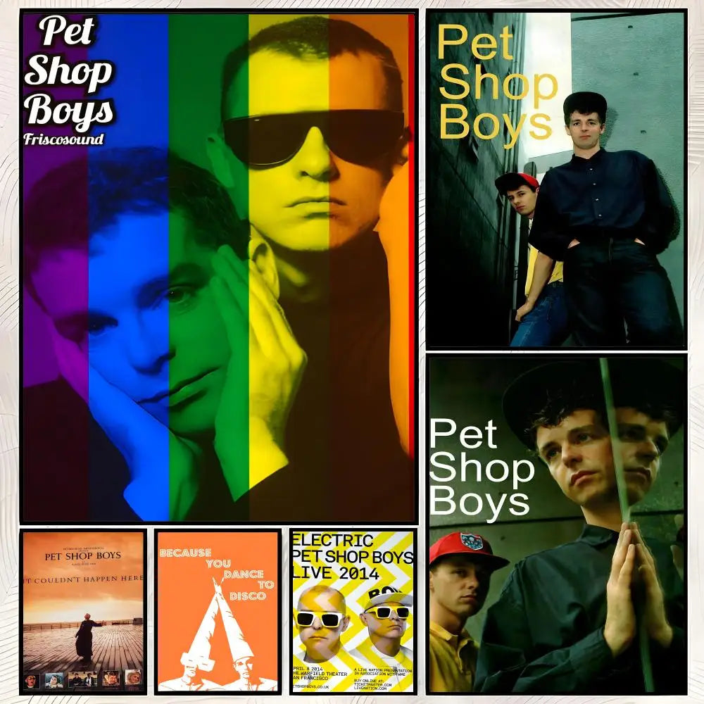 Pet Shop Boys PVC Wall Poster – Self-Stick HD Home Decor Music Wall Poster Axl