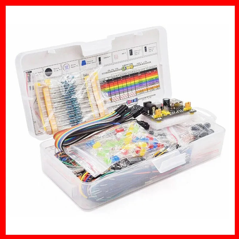 830-Point Breadboard Electronics Starter Kit | Arduino Components Electronics Starter Kit Axl