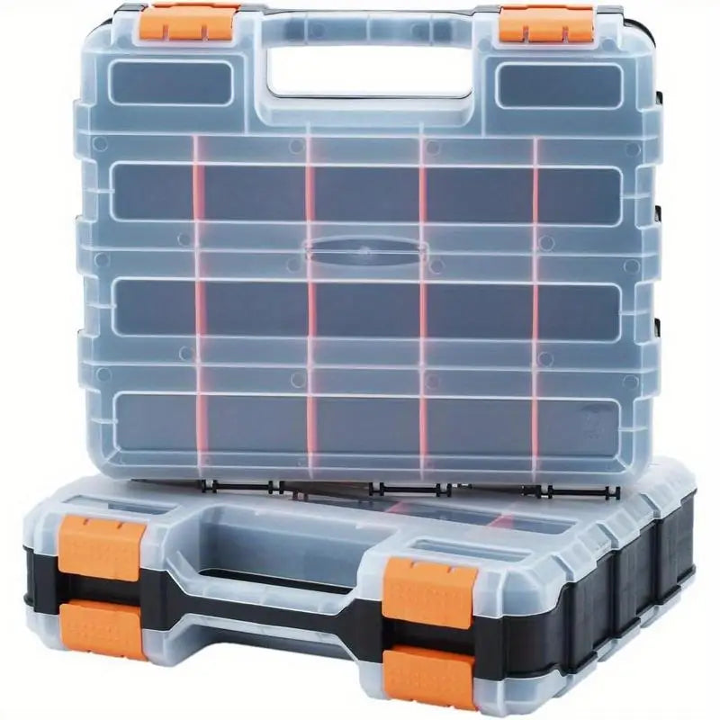 Double-Sided Hardware Organizer Box with Removable Dividers Storage Organizer Box Axl