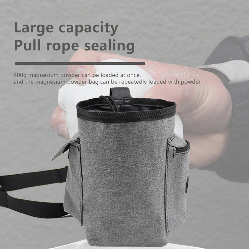 Rock Climbing Chalk Bag – Anti-Slip Waist Belt Pouch Climbing Chalk Bag Axl