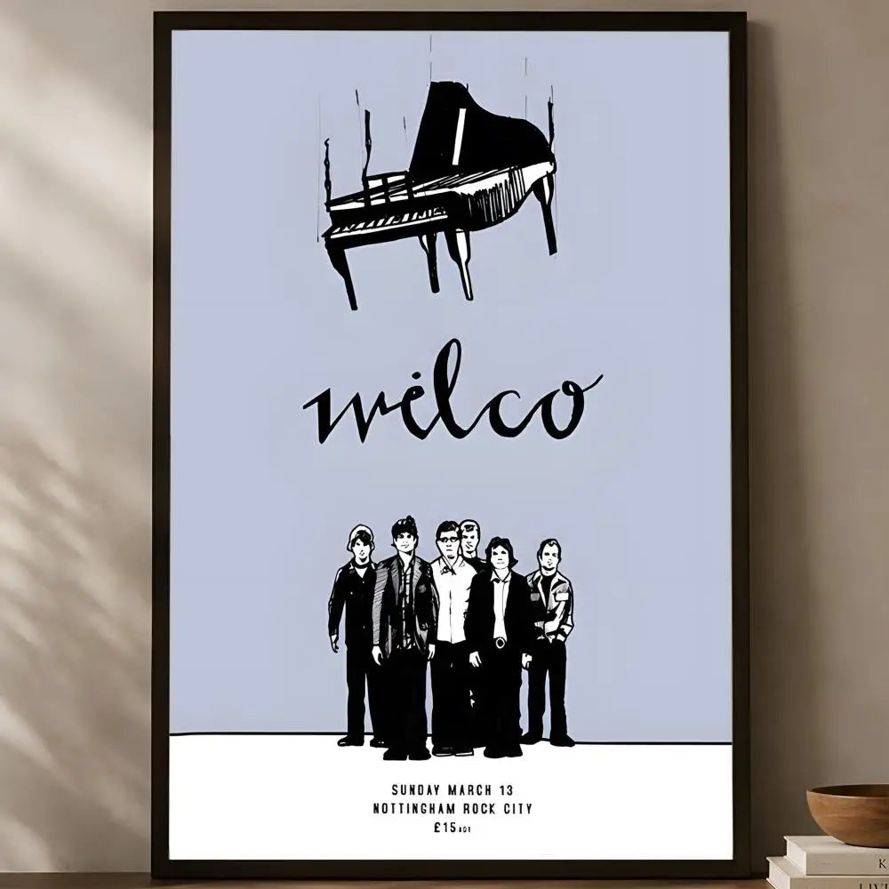 Wilco Band Self-Stick HD PVC Wall Poster | Waterproof Decor Wall Art Poster Axl White06 50X70cmNoframe
