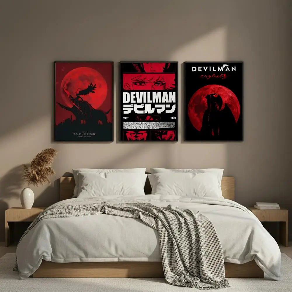 Devilman Crybaby Anime HD Poster – Self-Adhesive Wall Sticker Anime Wall Poster Axl