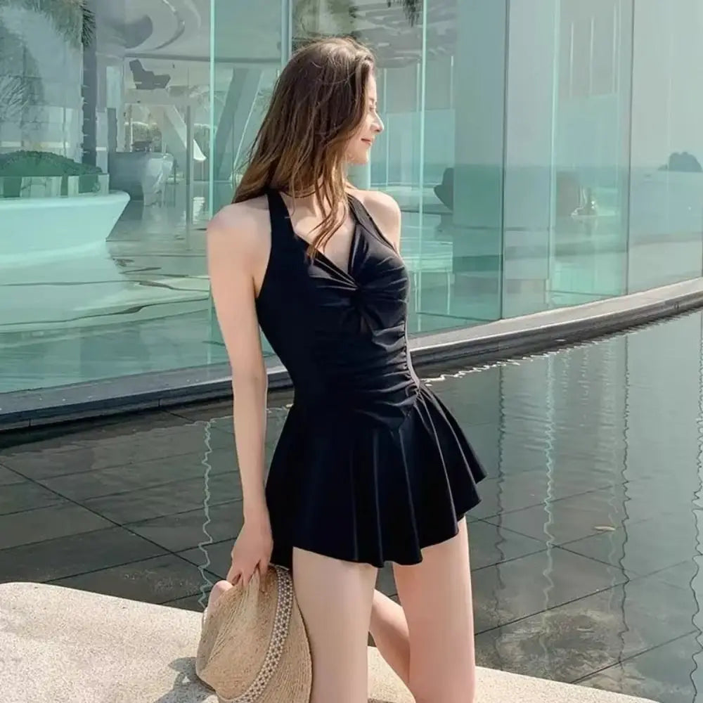 High Waist Women's Swim Skirt – UV Beach Swimsuit Dress Swim Skirt Dress Axl