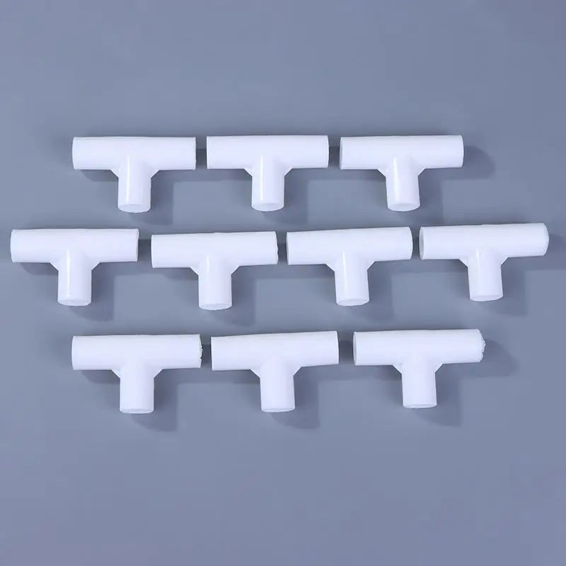 10 PCS 12mm Plastic Pipe Connectors – Tee, Elbow & DIY Fittings Pipe Fittings Axl A3