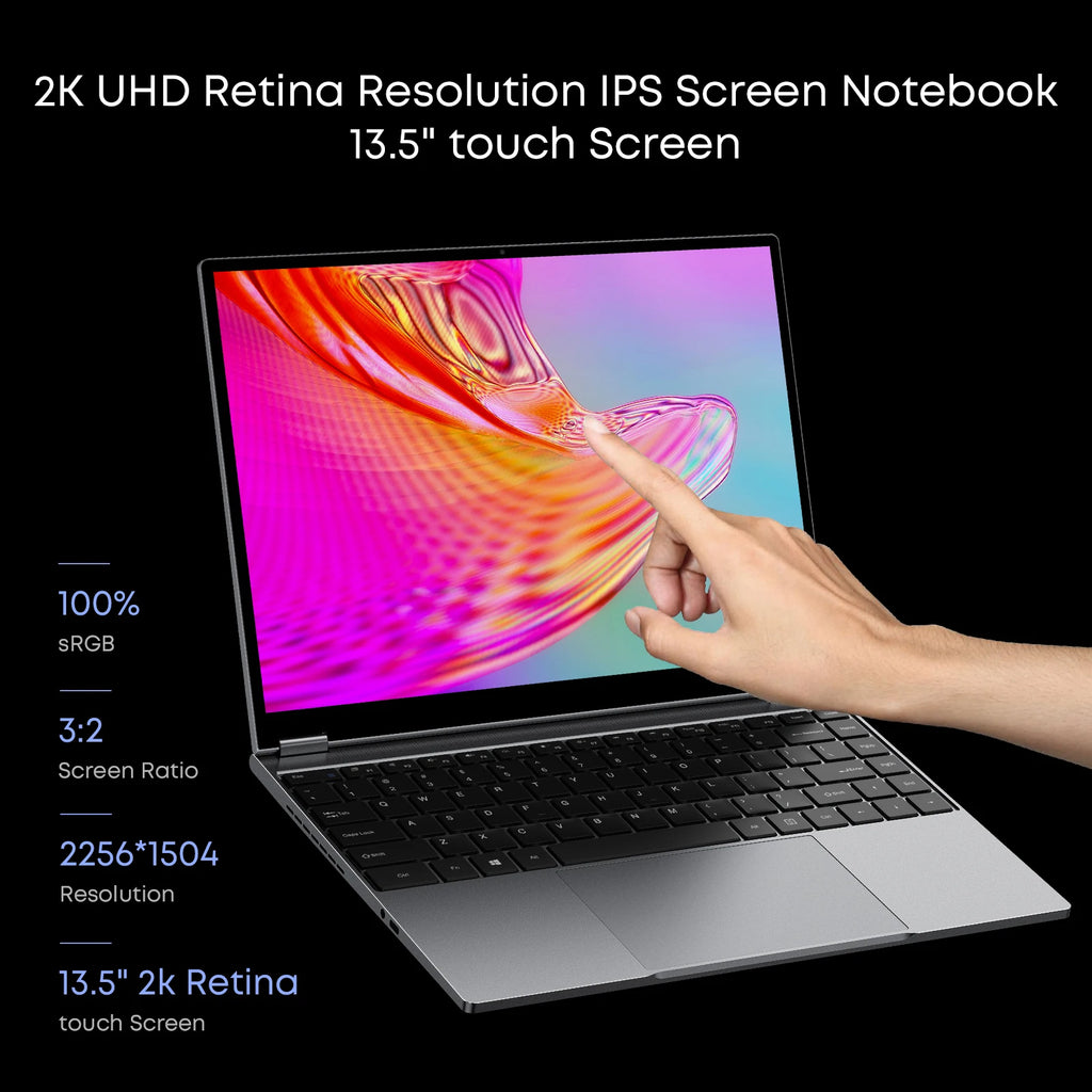 CHUWI FreeBook 2-in-1 Laptop 13.5" Touch Intel N150 16GB 512GB 2-in-1 Laptop Axl