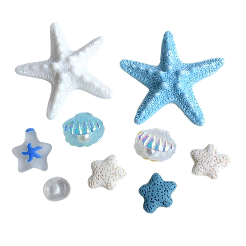 Sea Shell Shoe Charms Set – Starfish & Lava Rock Clips DIY Shoe Charms Set Axl