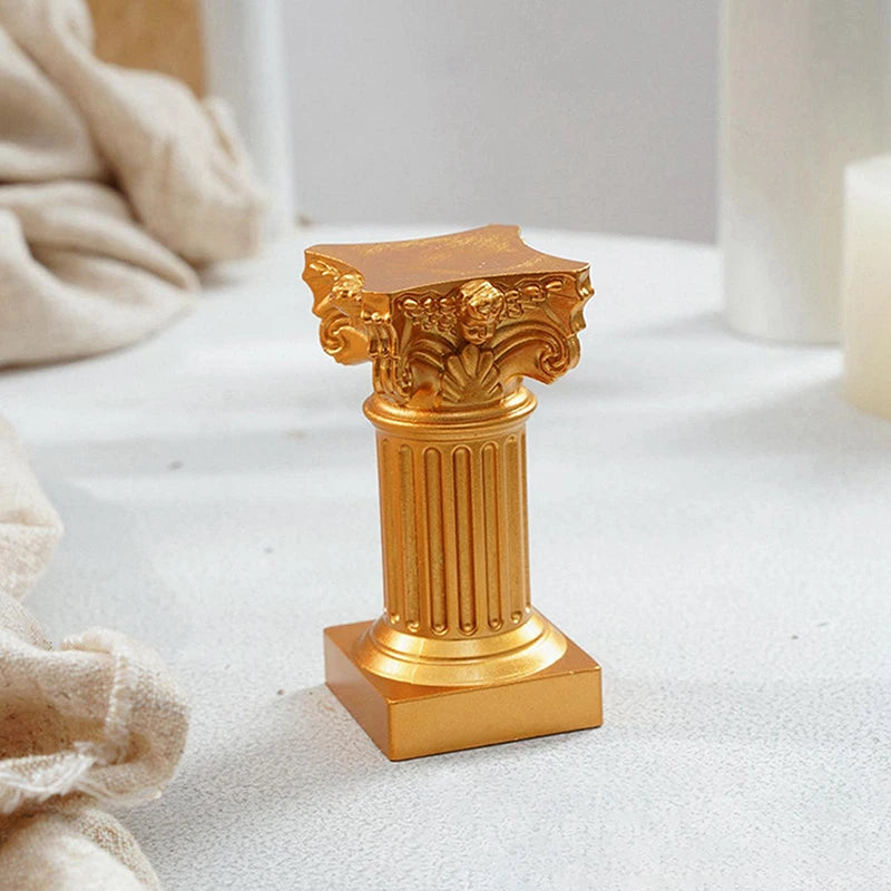 Roman Pillar Greek Column Pedestal & Candlestick Stand Column Pedestal Stand Axl Gold