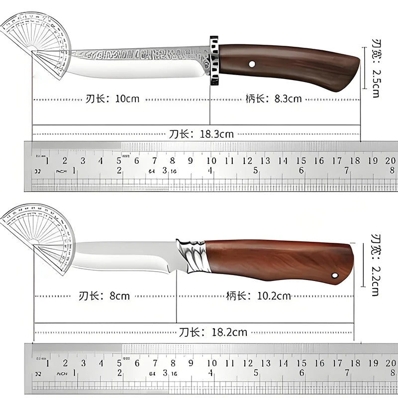 8" Stainless Steel Paring Knife – Multifunctional Wood Handle Kitchen Paring Knife Axl