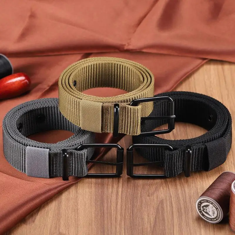 Unisex Canvas Eyelet Belt – Pin Buckle Jeans & Sports Belt Canvas Eyelet Belt Axl
