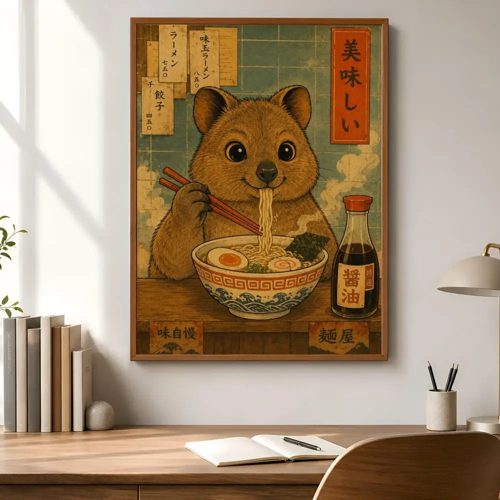 Cute Animal Self-Adhesive Wall Poster – Waterproof HD Art Decorative Wall Poster Axl