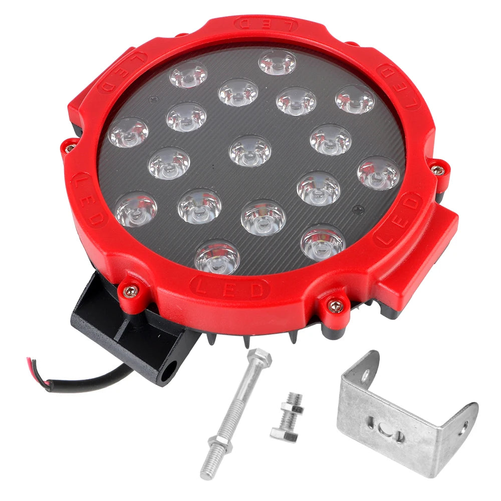 51W 7-Inch Round LED Spot Work Light – Truck & Off-Road LED Work Light Axl