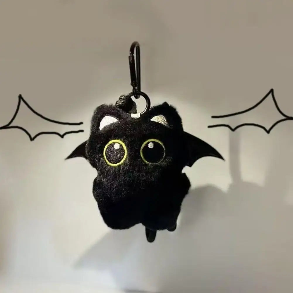 Plush Black Cat Keychain – Cute Bag Charm & Car Keyring Gift Plush Keychain Charm Axl