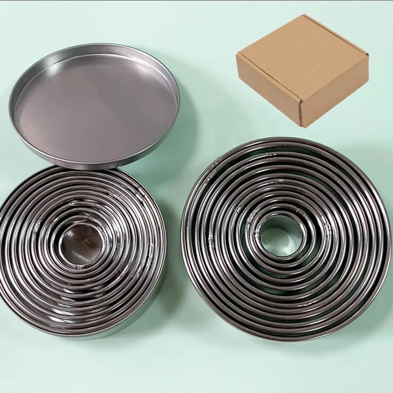 Round Cookie Cutter Set 11/12pc – Dough & Dumpling Molds Cookie Cutter Set Axl
