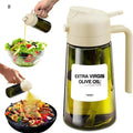 2-in-1 Glass Olive Oil Spray & Pour Bottle | Dark Mist Sprayer Oil Spray Bottle Axl B