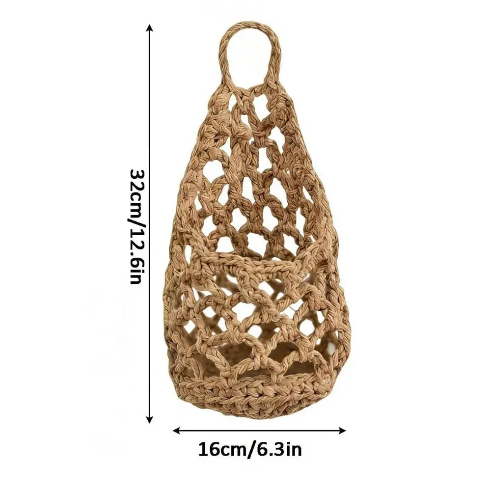 Macrame Plant Wall Hanger – Handwoven Cotton Rope Pot Holder Macrame Plant Hanger Axl Brown