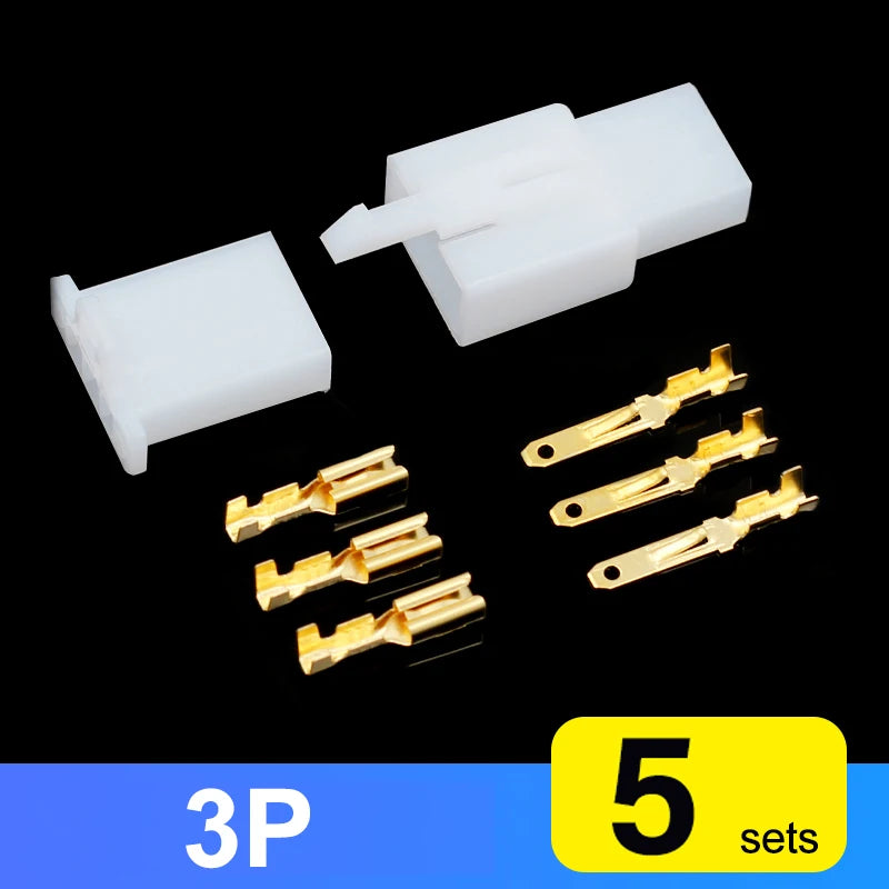 2.8mm Automotive Connector Kit – 5 Sets Male & Female Terminals Automotive Connector Kit Axl 5sets 3P