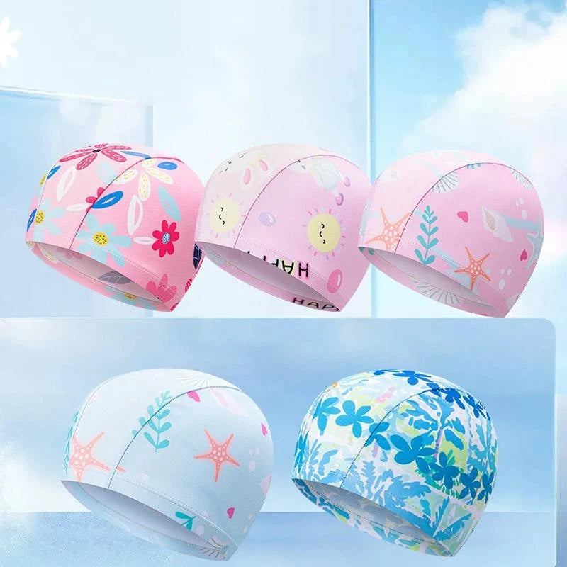 Kids Cartoon Swim Cap – Waterproof High-Elastic Silicone Hat Kids Swim Cap Axl
