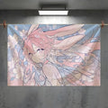 Anime Angel Girls Kawaii Wall Flag – 6 Sizes | Indoor & Outdoor Decorative Wall Flag Axl White1 50x70cm