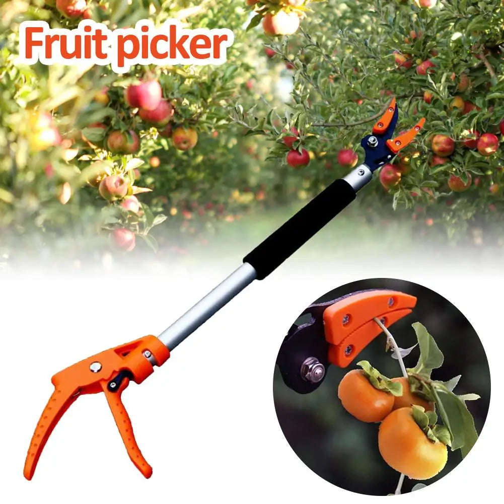 Long Reach Cut & Hold Bypass Pruner – Fruit Picker Lopper Garden Bypass Pruner Axl