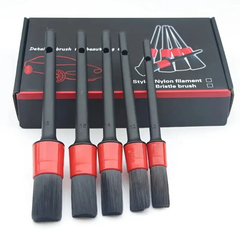 Car Detailing Brush Set – Dashboard, Air Vent & Wheel Brushes Car Detailing Brush Set Axl 5 PCs