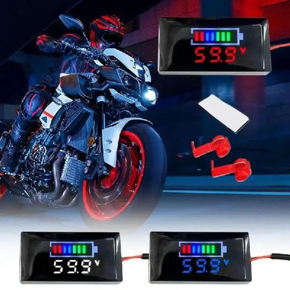 Mini LED Digital Voltmeter DC 12V–150V | Motorcycle & EV Digital Panel Voltmeter Axl