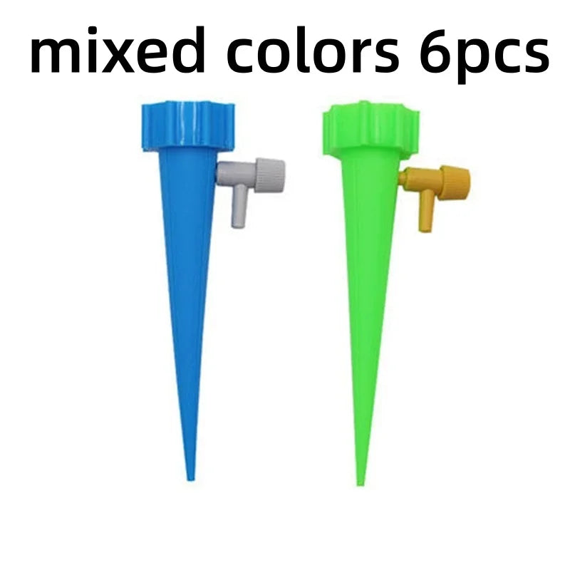 6-Pack Adjustable Plant Watering Drip Spikes | Garden Irrigation Drip Watering Spikes Axl mixed colors 6pcs