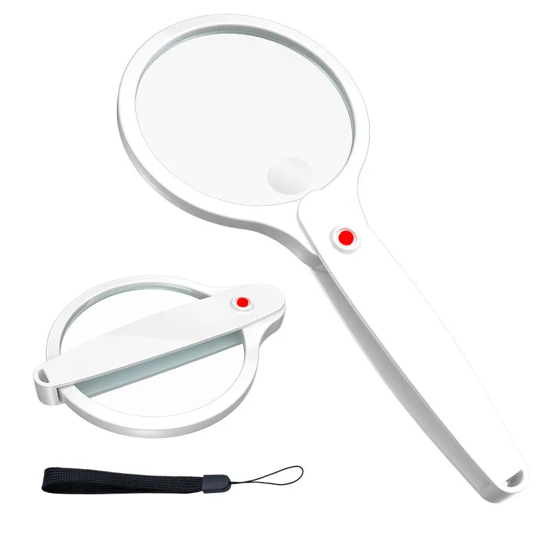 Handheld Folding Magnifying Glass – Large Lens Reading Loupe Handheld Magnifier Loupe Axl 2