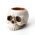 Halloween Skull Hand Candlestick Holder – Resin Skeleton Decor Candlestick Holder Axl WHITE